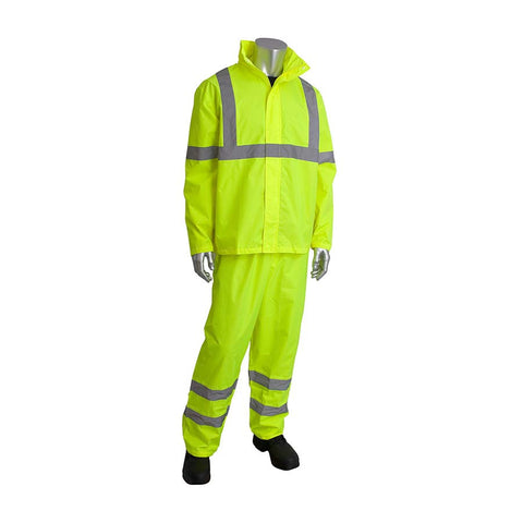 PIP Hi-Viz Class 3 Two-Piece Value Rainsuit  #353-1000