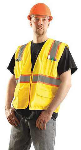 Occunomix Surveyor Safety Vest, Yellow #LUX-ATRANS