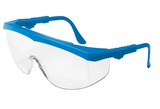 MCR  Blue Safety Glasses with Clear Lens Generous Lens with Built on Side Shields #TK120