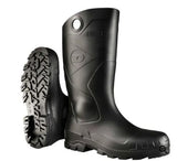 Chesapeake Rubber Boots, Steel Toe, Unisex 10, 14 in Boot, PVC, Black