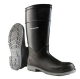 PolyGoliath Rubber Boots, Steel Toe, Polyblend/PVC, Black/Gray