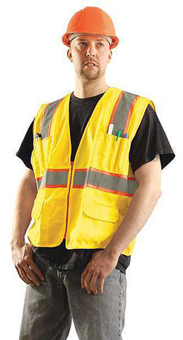 Occunomix Surveyor Safety Vest, Yellow  #LUX-ATRANS