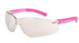 MCR BearKat Safety Glasses I/O Clear Mirror Lens Soft Non-Slip Pink Temple #BK229 (#7584)