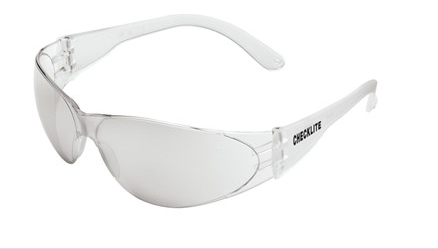 MCR Checklite CL1 Safety Glasses with I/O Clear Mirror Lens Excellent Orbital Seal #CL119